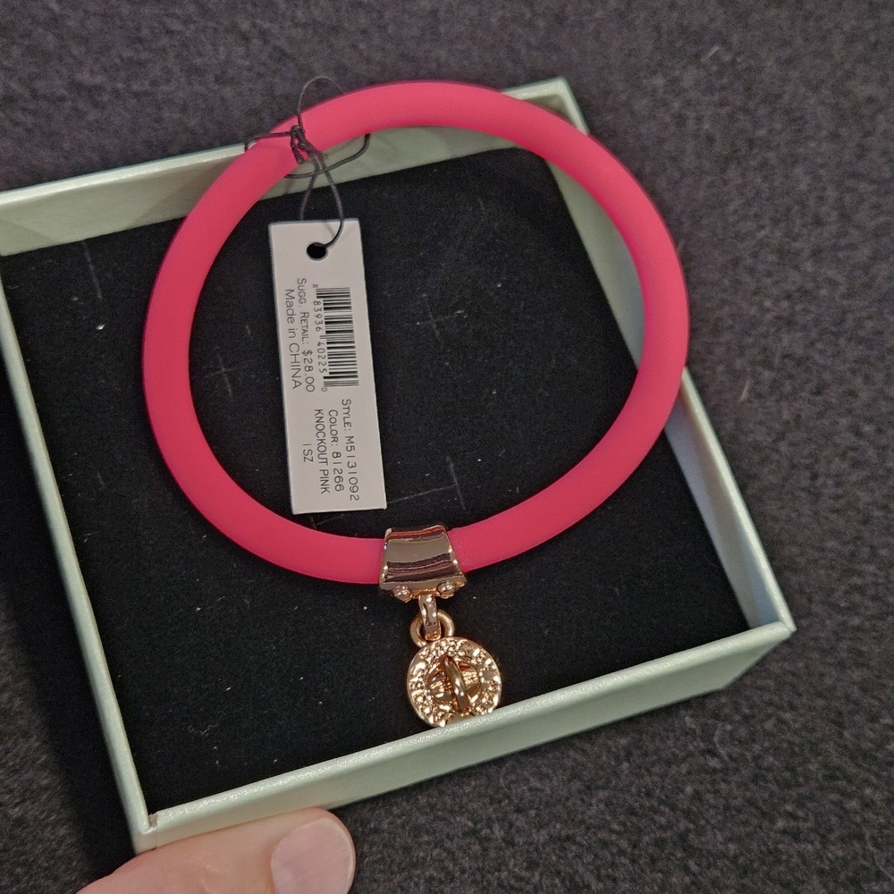 Marc Jacobs Pink Bracelet with Gold Charm